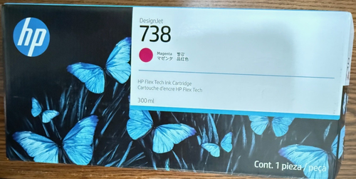 HP 738 300ml Encre Magenta 676M7A ÉTAT DE REVENTE Parfait Mai 2026