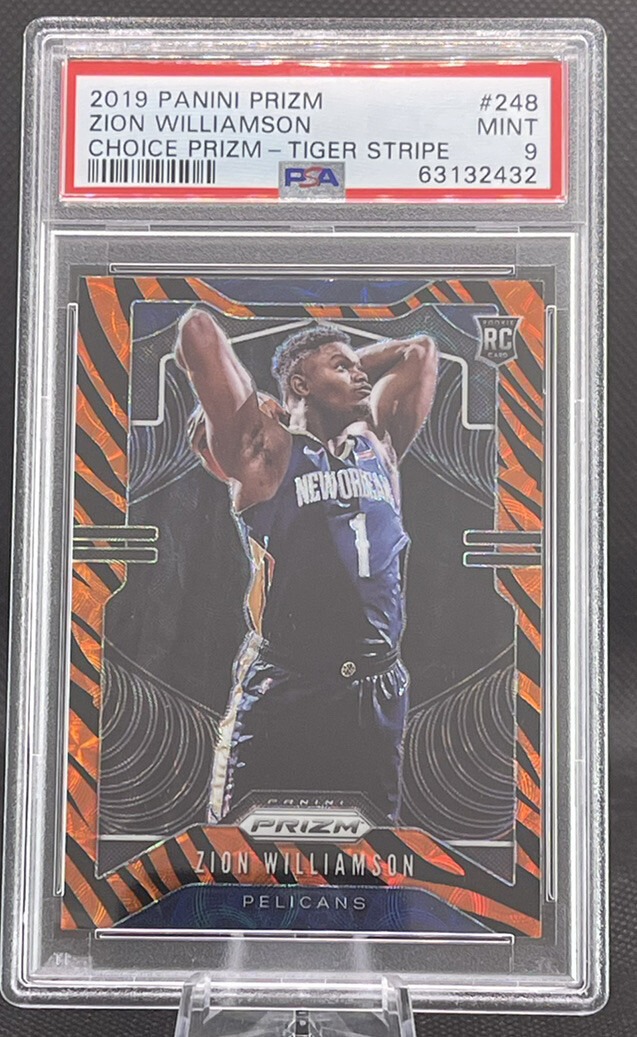 2019-20 Panini Prizm Choice Zion Williamson RC Rookie | Tiger Stripe | PSA 9