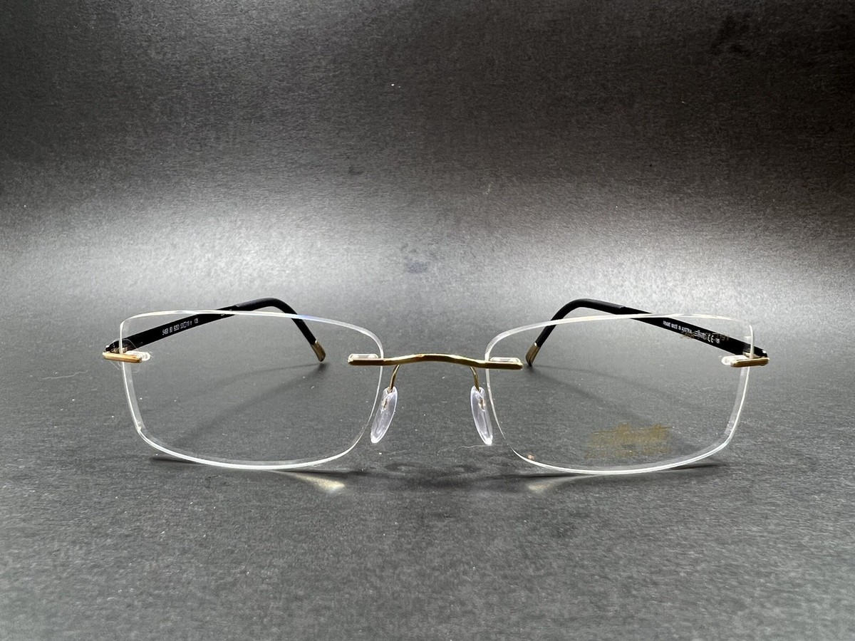 Silhouette 5468 80 6053 Mosaic Gold 53-19-135 23 Kt Gp Rimless
