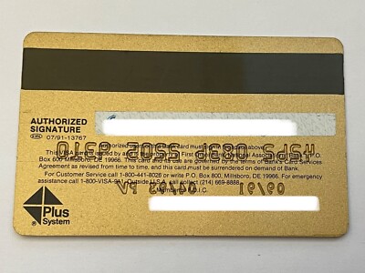 First Omni Bank N.A. Visa Gold Credit Card Exp 1993 | eBay