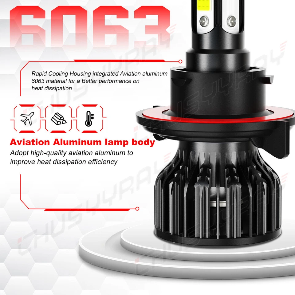 For Ford F250 F350 F450 F550 Super Duty 2005-2018 LED Headlight Fog Turn Bulbs - Image 4 of 4