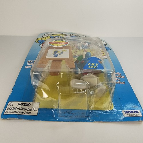 The Smurfs Artist Poseable Action Figure Irwin #13010 Peyo 1996 Vintage Sealed - Picture 21 of 24
