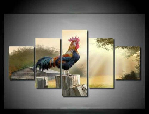 Art Deco Rooster Home Décor Giclees & Iris Prints