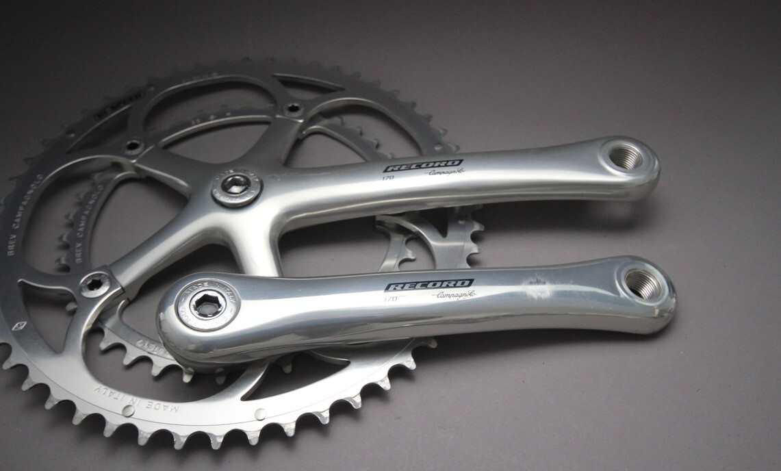 パーツ Campagnolo Record 170mm BCD135 P45QF Campagnolo Record 170 CrankSet NIB Vintage Classic 10 Speed