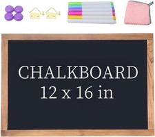 Magnetic Chalkboard for Wall Rustic Wood Fred Decorative Blaboard Sign