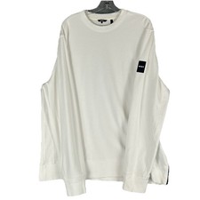 DKNY Men  s Longsleeved Crewneck Pullover Sweater White Size XL