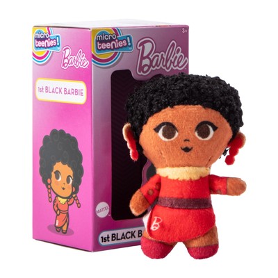 Barbie Micro Teenies Plush Basic Fun 1st Black Barbie ~ New
