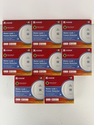 Kidde Smart Detection Water Leak + Freeze Detector 2-in-1 Smart Alarm W/app 8 Pk