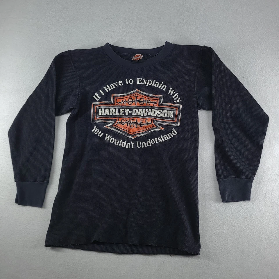 Harley-Davidson Shirt Long Sleeve Black San Diego Slim Fit Size XL - image 3 of 4