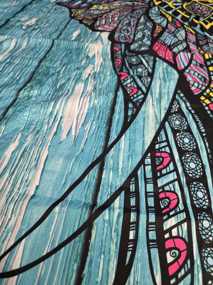 Tapiz de pared geométrico de colores vibrantes elefante colgante de pared 50" x 54" Foto 4 de 4