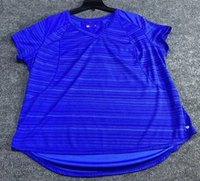 Xersion Women’s Plus Workout Athletic Top Shirt V Neck Short Sleeve Size 2X
