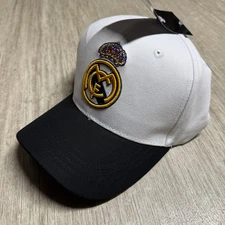 2024 Real Madrid Official Cap Snapback Hat Embroidered Crest Adult White NWT
