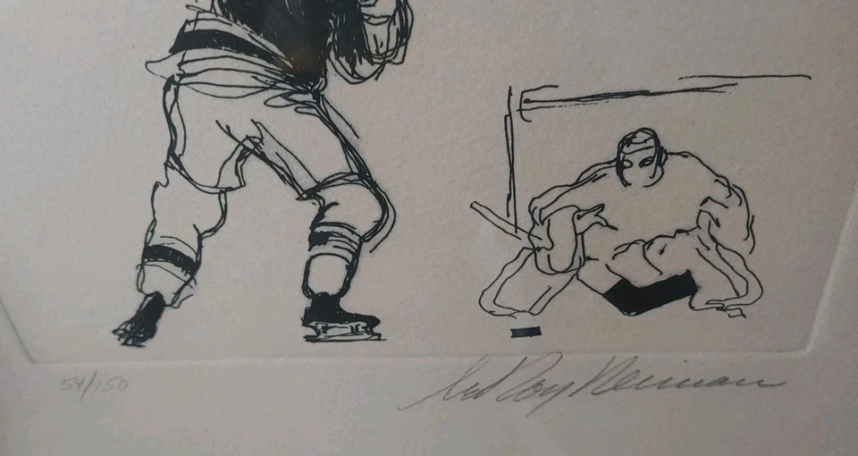LeRoy Neiman "Original Etching Hockey Suite" Hand Signed Numbered 1972 Framed - Image 2 of 4
