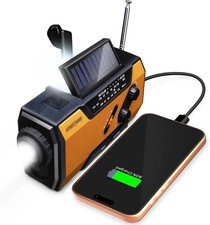 FosPower FOSPWB2376 Emergency Solar Crank Portable NOAA Weather Radio -...