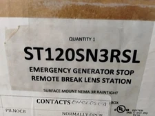 NIB Pilla ST120SN3RSL Emergency Generator Stop Remote Break Lens Station NEW