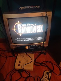 White Sega Dreamcast Console Only With Rainbow Six Game. Tested And Works Great!