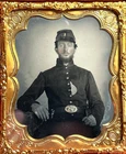 1860's U.S. Civil War Union Soldier 1/6 Ambrotype Photo – PinkyRing - Awesome!