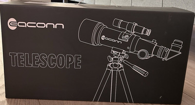 Eaconn 80mm 600mm Refractor Telescope Altazimuth Mount Tripod Carry Bag