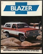 CHEVROLET BLAZER USA Sales Brochure For 1976 #3328 Sept 1975 CHEYENNES Custom