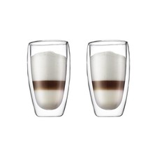 Bodum 15oz Pavina Double Wall High-Heat Borosilicate Glass, Set of 2, Clear