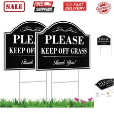 Keep Off Grass Sign- 2 Pack, 12x9 inches Please Keep Dogs Off Grass Sign for ...