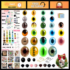 253 PCS Amigurumi Safety Eyes 8-20mm for Crochet Animals DIY Crafts Kit