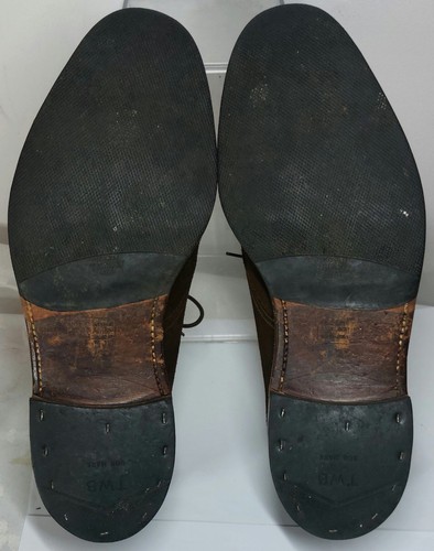 Seltene FYNA by HORNES Porth 3 Herren Vintage braune handgefertigte Wildlederschuhe Größe 7,5 - Bild 7 von 10