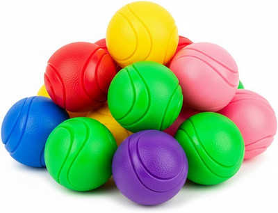 Dog Balls 1.5 Inch - Squeaky Rubber Balls for Small Dogs and Puppies - 6 Pack