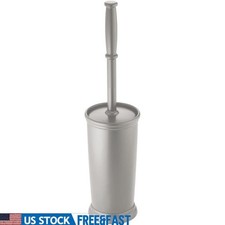 Stylish Toilet Brush W/ Holder Compact Design Durable Scrubber Bathroom Cleaner