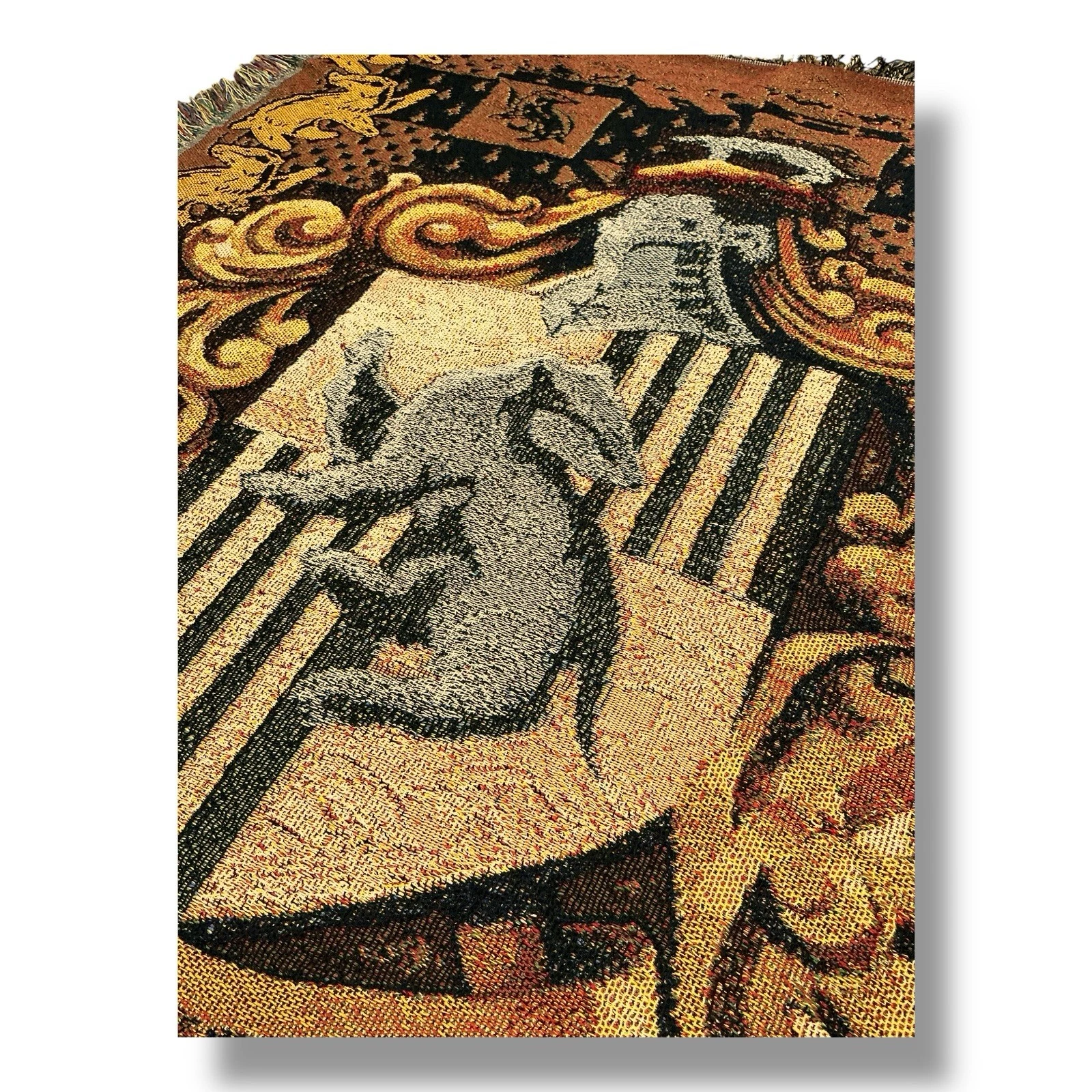 Harry Potter Woven Tapestry Throw Blanket Hufflepuff Crest 43x53 Inch