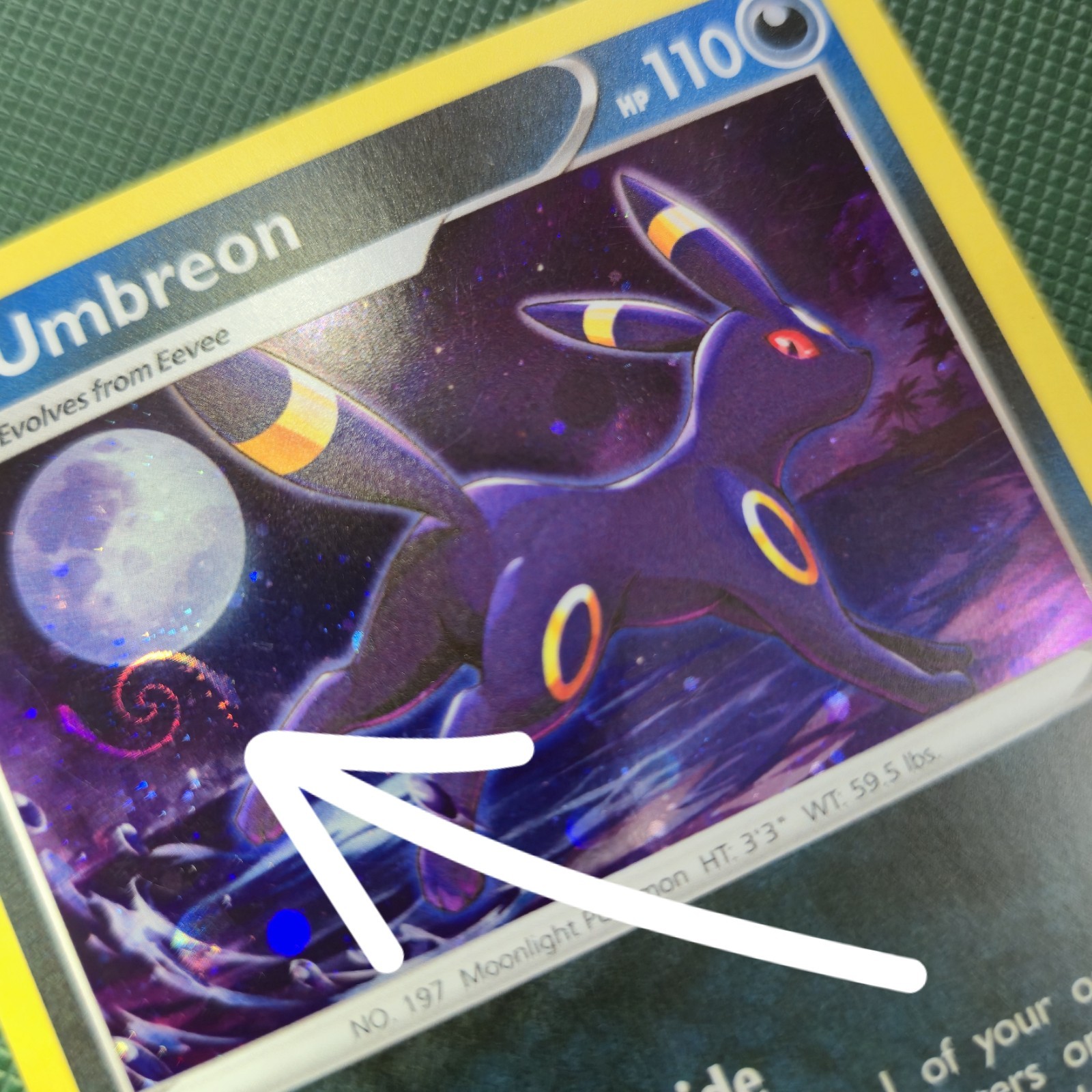 HD WHOLE SWIRL 🌀💫 Umbreon SWSH129 Evolving Skies Promo Holo 2021 Pokemon Card