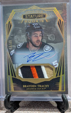 2022-23 BRAYDEN TRACEY UD Stature  Rookie Auto Patch RC /20 Ducks