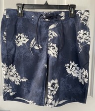 Abercrombie  Fitch Stretch Swim Trunks Board Shorts Size 32 Floral Hawaiian