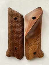 Ruger Mark II Wood Target Grips Checkered No Medallion Vintage Left Handed Grip