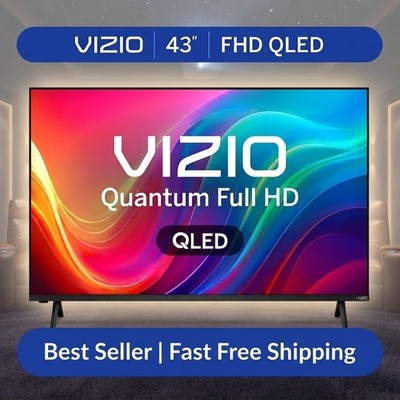VIZIO 43'' Quantum 4K QLED HDR Smart TV Dolby Vision WiFi Netflix 1080p Airplay