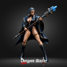 Human Sorceress Miniatur DnD 3D Resin Druck T...