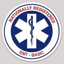 Nationally Registered Emergency Medical Technician Basic EMT-B Vinyl Sticker