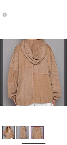 Damen POL Ballonärmel Hoodie Pullover Oversized Large Brandneu - Bild 12 von 12
