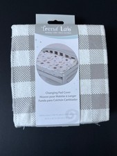 Brand new in package Trend Lab 100 cotton changing pad cover in a neutral gray