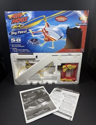 Air Hogs Sky Patrol RC Helicopter 2002 Spin Master Complete