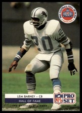 1992 Pro Set #SC1 Lem Barney HOF Inductees