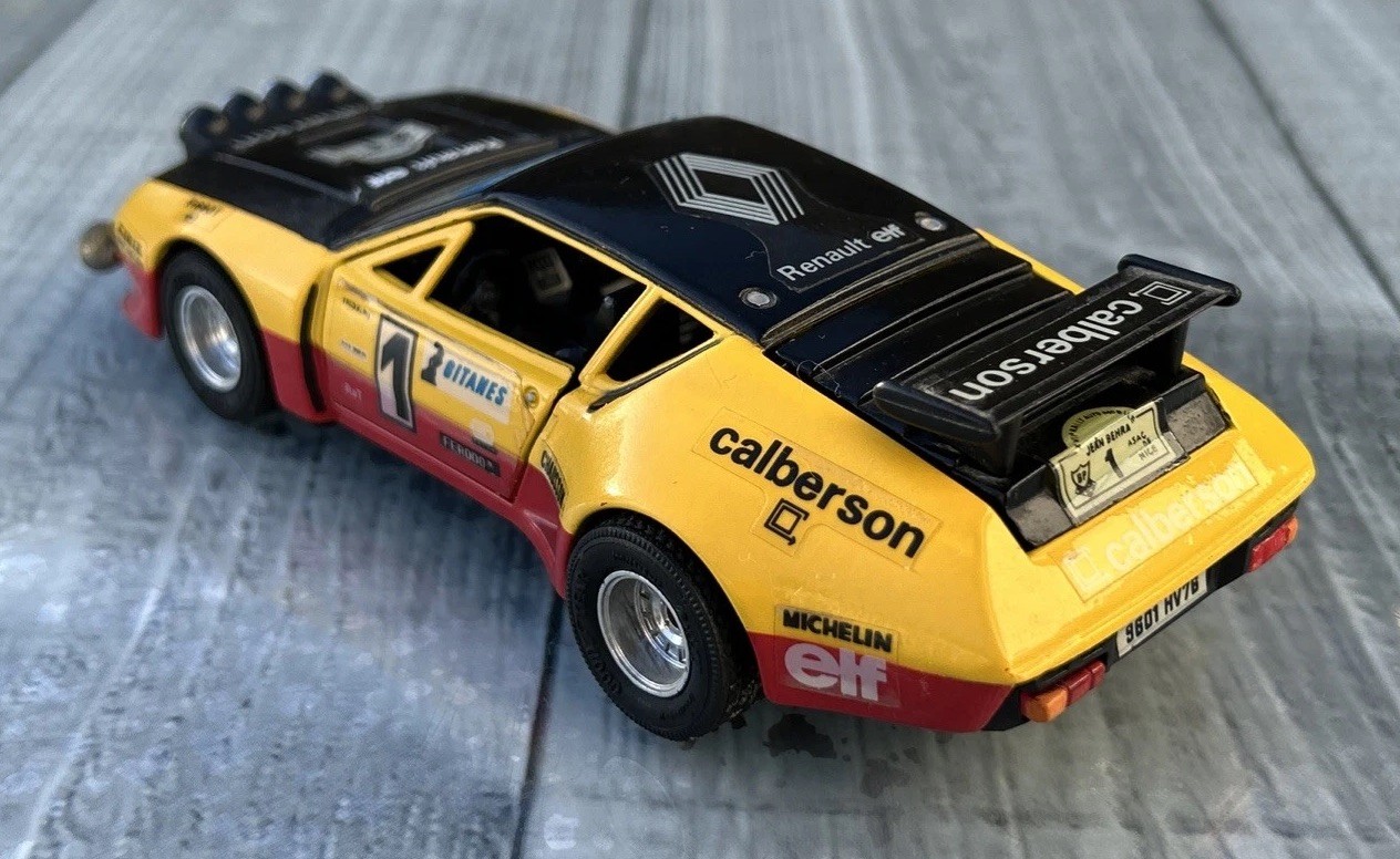EIDAI ALPINE RENAULT A310 V6 RALLYE JEAN BEHRA 1977 G FREQUELIN #1 DIECAST 1:28