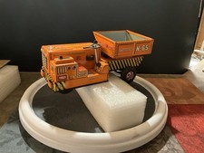 Tin Battery Operated McCormick N-65 Dump Tractor 1960s Kyoda KDP Japan Tin Toy