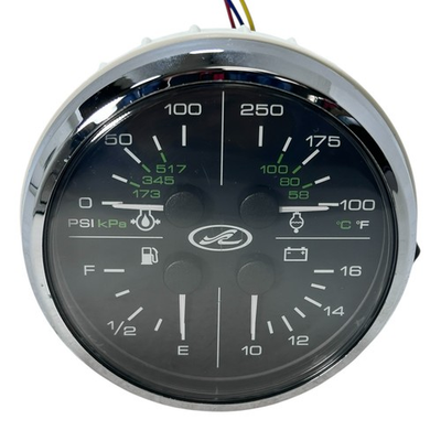 #ad VDO Marine N02 069 003 Oil PSI Temperature Voltage Multi Function Fuel Gauge $199.99