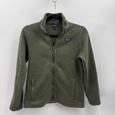 Patagonia Fleece Jacket Green Full Zip Kids Size Large 12