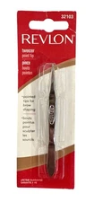 #32103 Revlon Point Tip Tweezer Stainless Steel Precision for Exact Brow Shaping