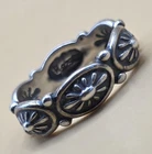 ~VINTAGE~CAROLYN POLLACK~SOUTHWESTERN~"925"~STERLING~SILVER~BAND~RING~SIZE~7.5~