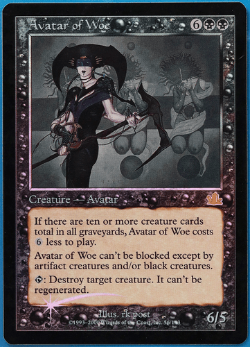 Avatar of Woe FOIL Prophecy HEAVILY PLD Black Rare CARD (505963) ABUGames - Picture 1 of 2