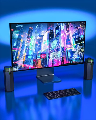Jeecoo Pc Speakers M20,Computer Speakers with Lighting,Bluetooth Gaming Speaker - Picture 7 of 8
