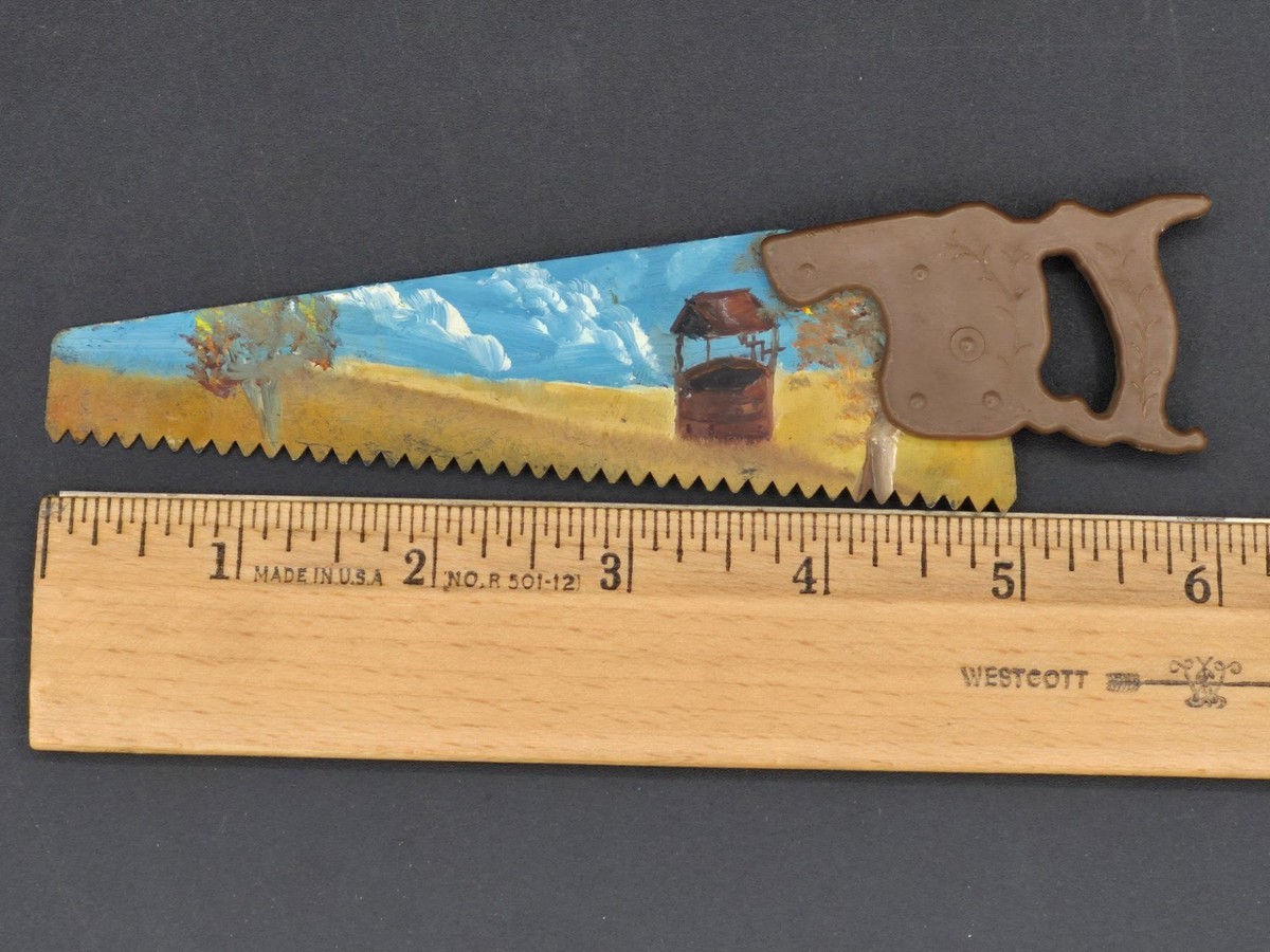 【tomo様】SAW HEADKNOCKERS HANDPAINTED Vintage Hand Painted Miniature Hand Saw, 6